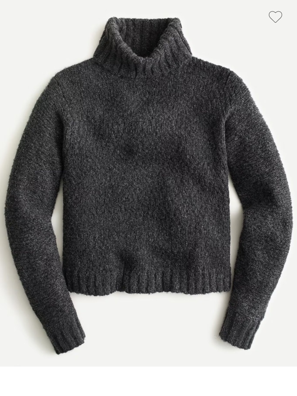 J. Crew Swingy alpaca-blend turtleneck sweater Gray XS